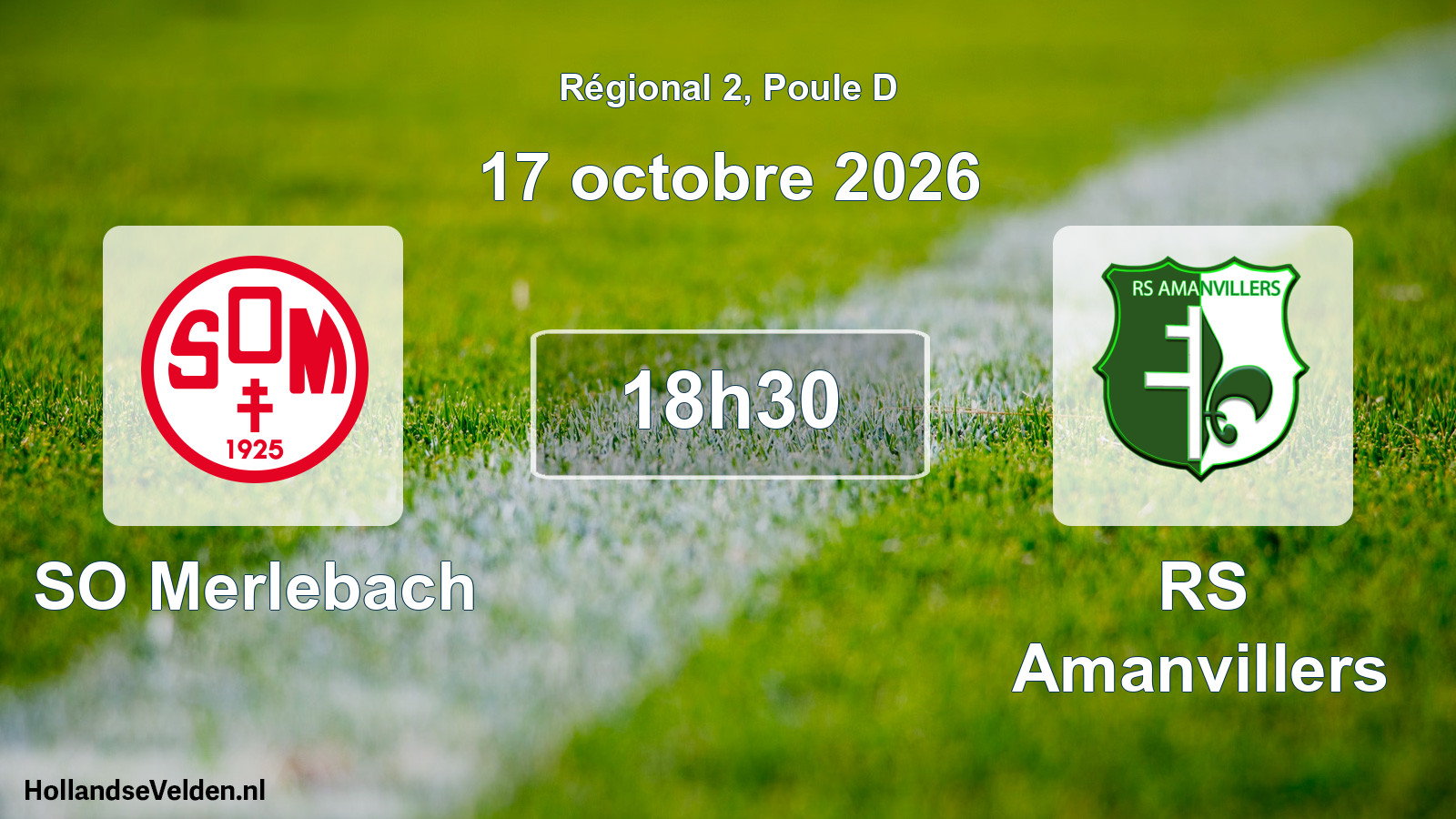 Match programmé: SO Merlebach - RS Amanvillers (17 octobre 2026)
