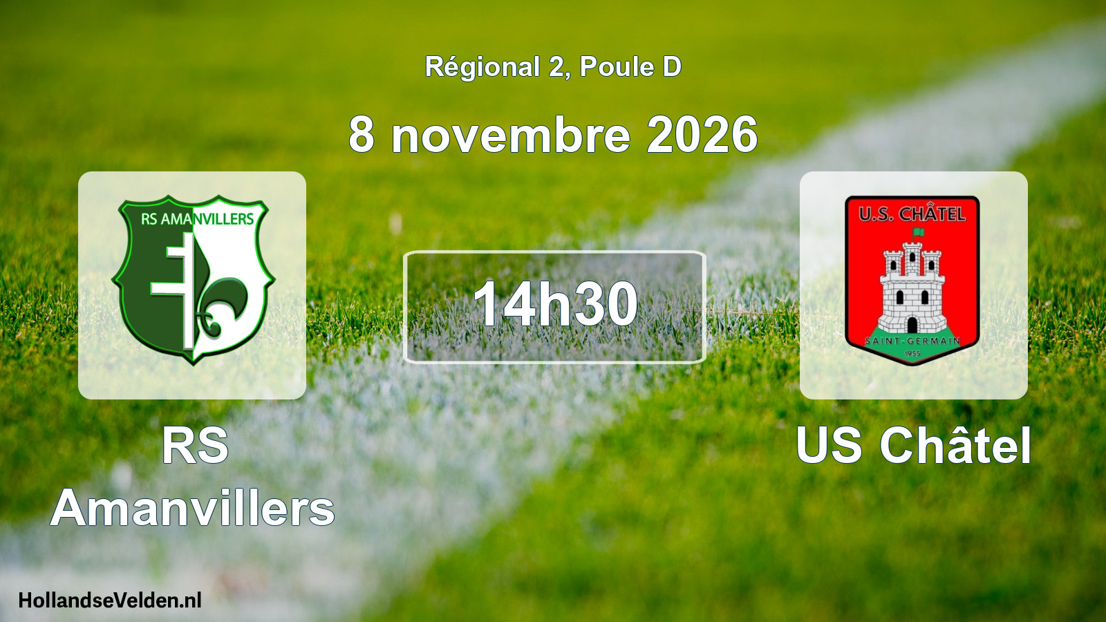 Match programmé: RS Amanvillers - US Châtel (8 novembre 2026)