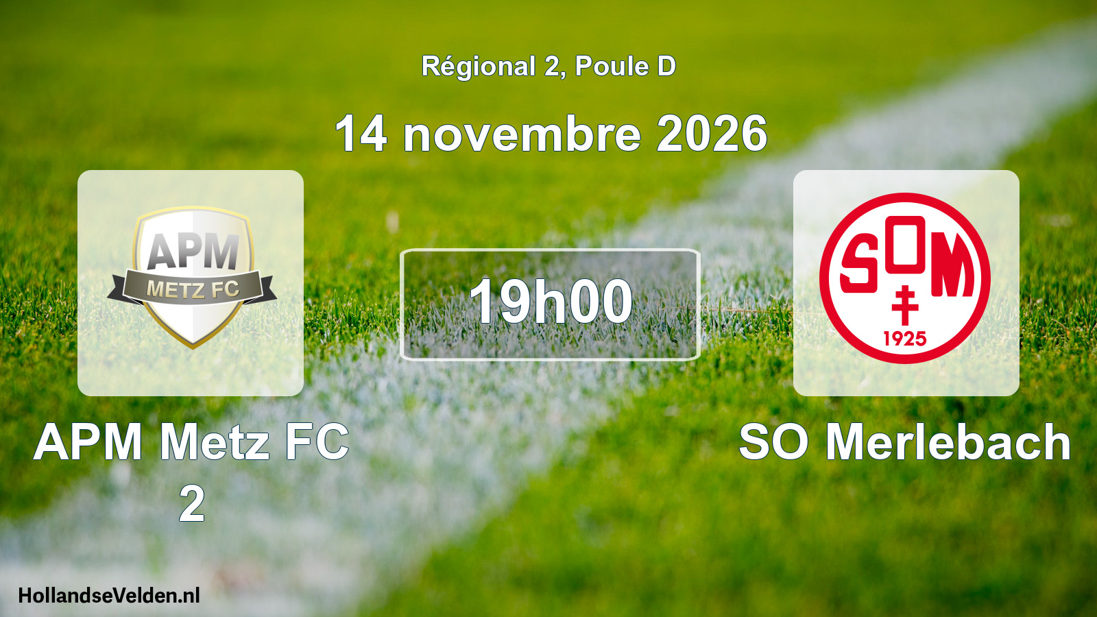 Scheduled Match: APM Metz FC 2 - SO Merlebach (14 November 2026)