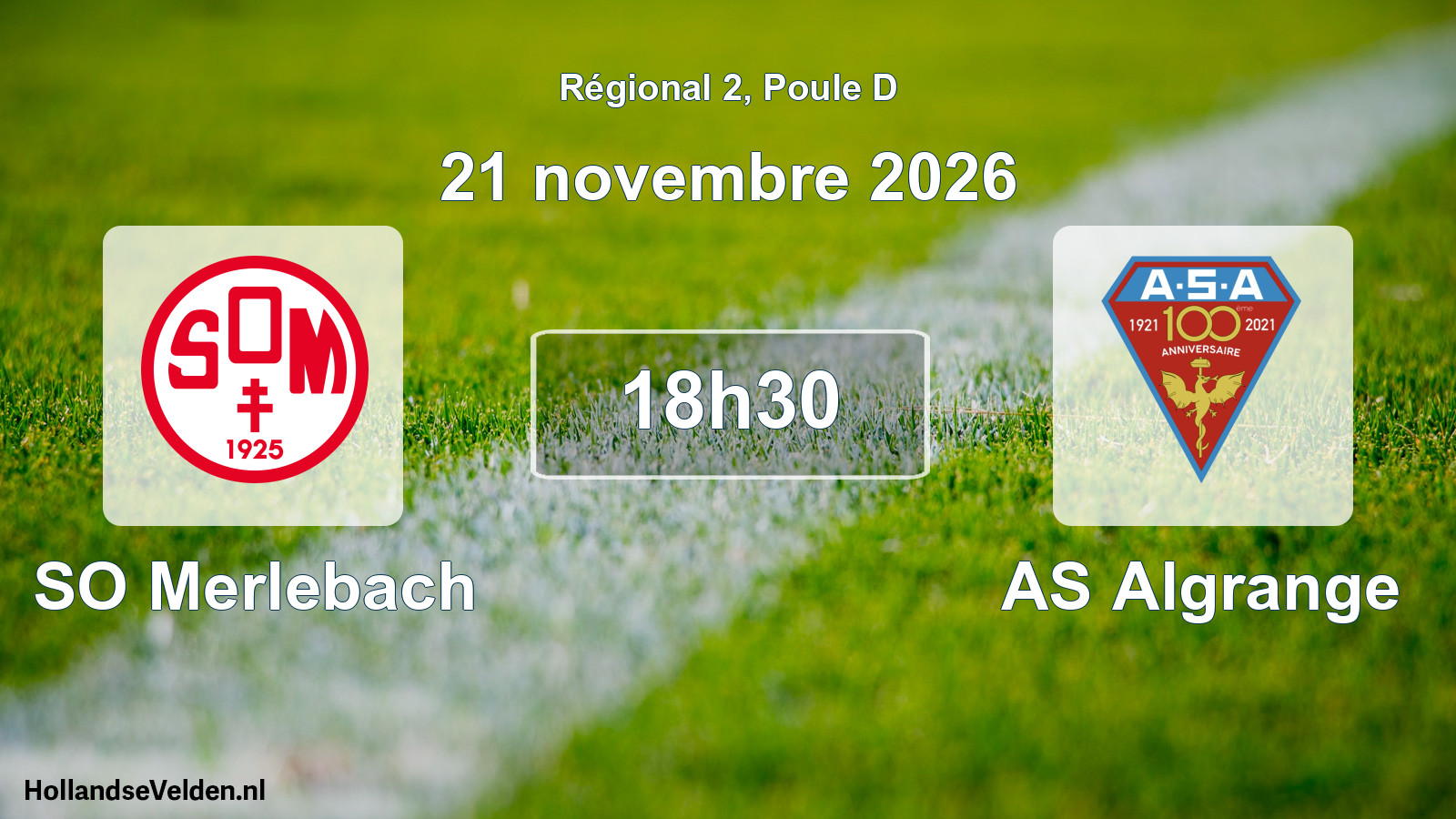 Scheduled Match: SO Merlebach - AS Algrange (21 November 2026)