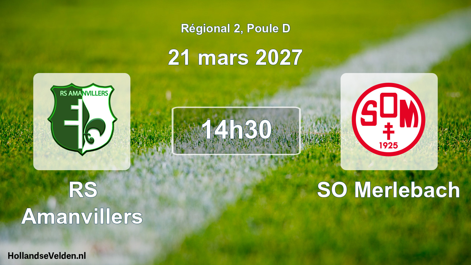 Match programmé: RS Amanvillers - SO Merlebach (21 mars 2027)