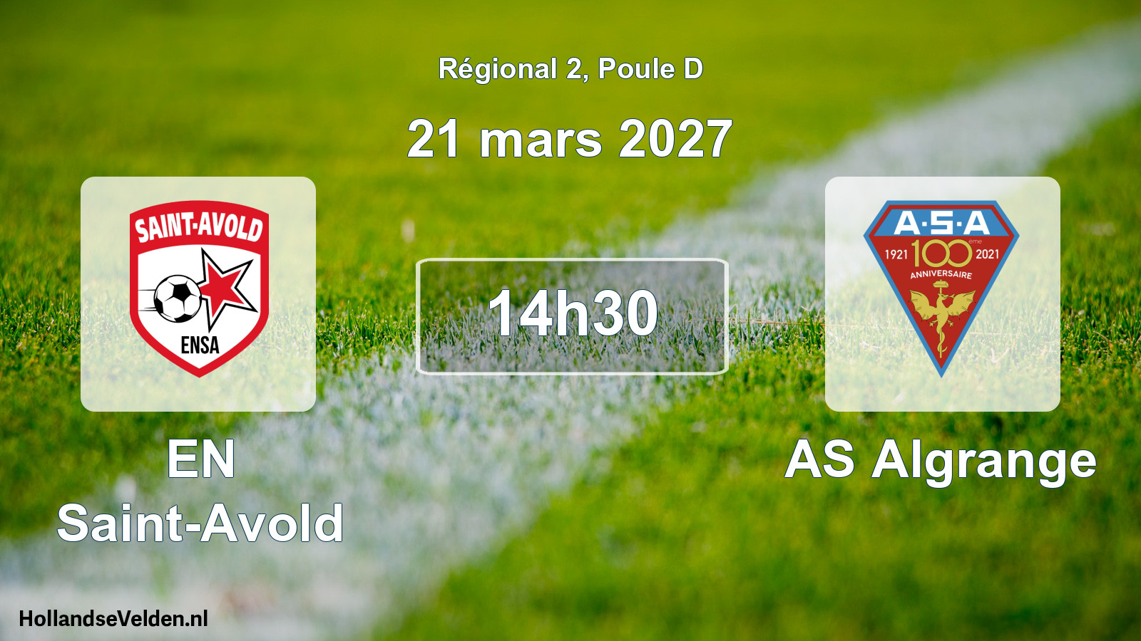 Scheduled Match: EN Saint-Avold - AS Algrange (21 March 2027)