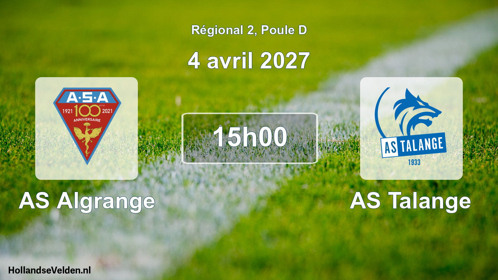 Scheduled Match: AS Algrange - AS Talange (4 April 2027)