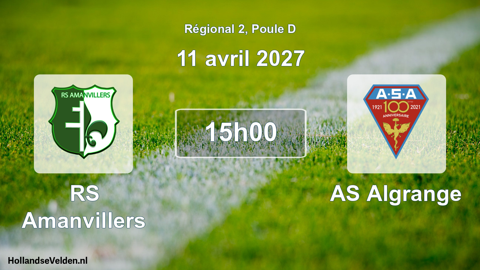 Scheduled Match: RS Amanvillers - AS Algrange (11 April 2027)