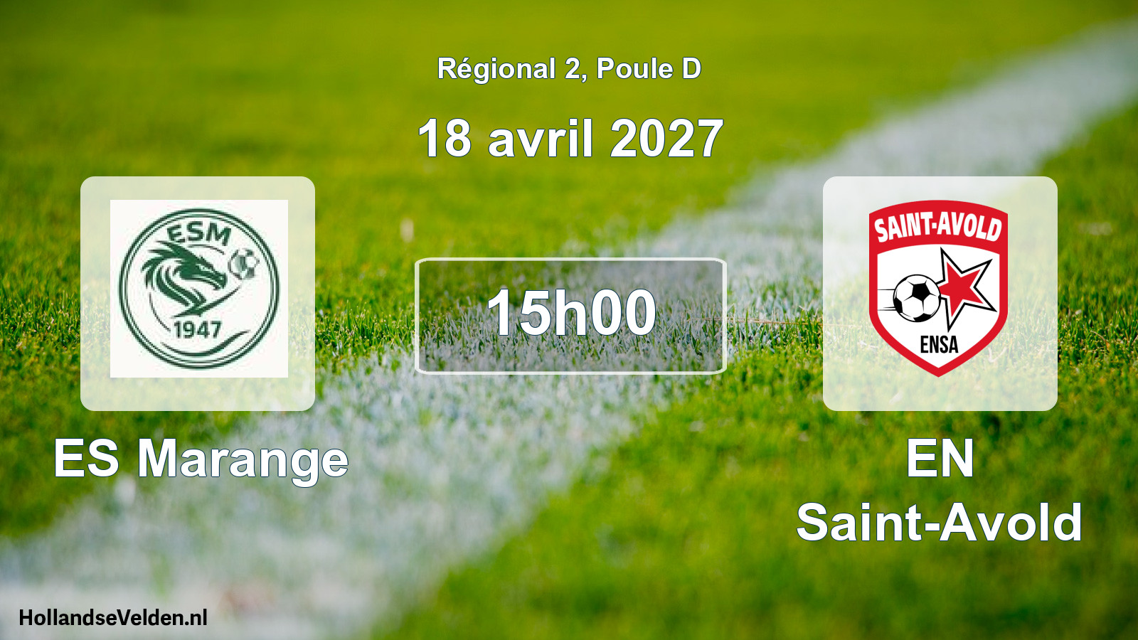 Match programmé: ES Marange - EN Saint-Avold (18 avril 2027)