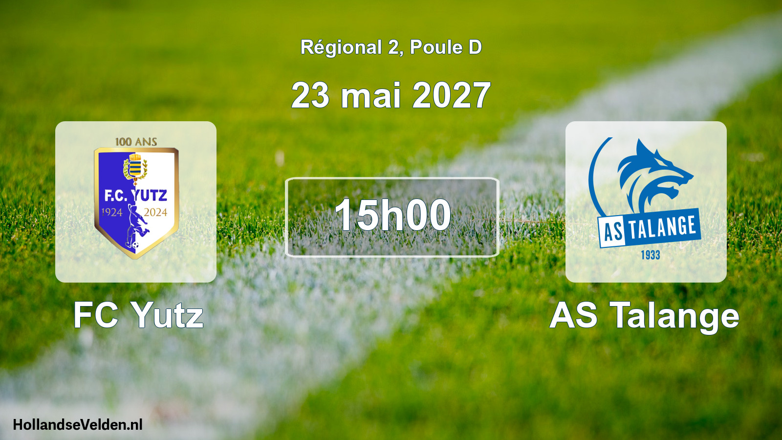 Match programmé: FC Yutz - AS Talange (23 mai 2027)