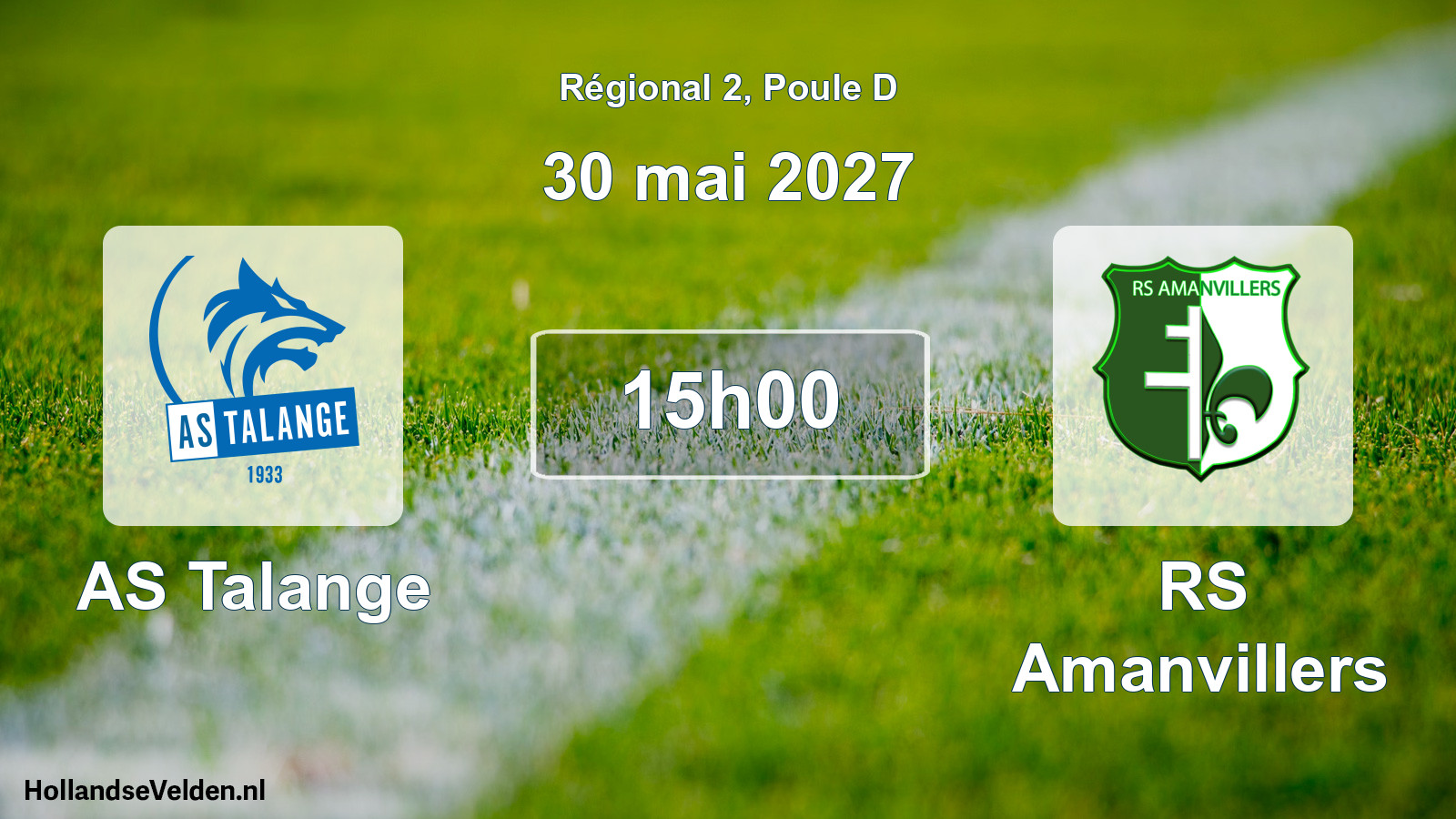 Match programmé: AS Talange - RS Amanvillers (30 mai 2027)