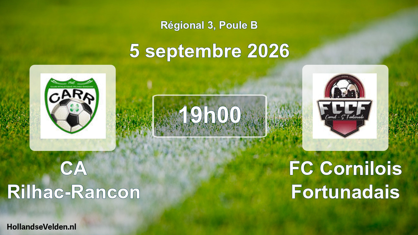 Scheduled Match: CA Rilhac-Rancon - FC Cornilois Fortunadais (5 September 2026)