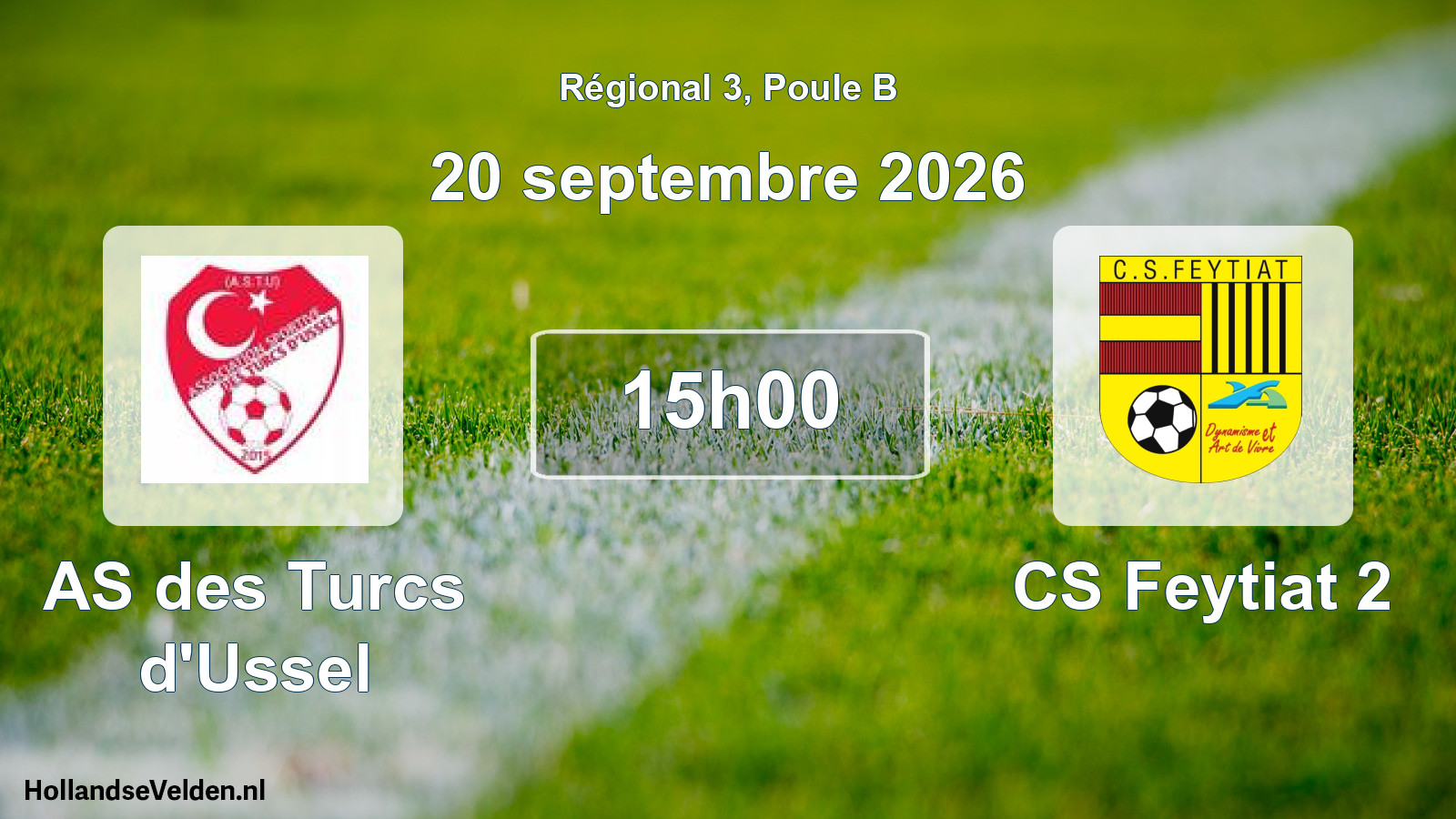 Scheduled Match: AS des Turcs d'Ussel - CS Feytiat 2 (20 September 2026)