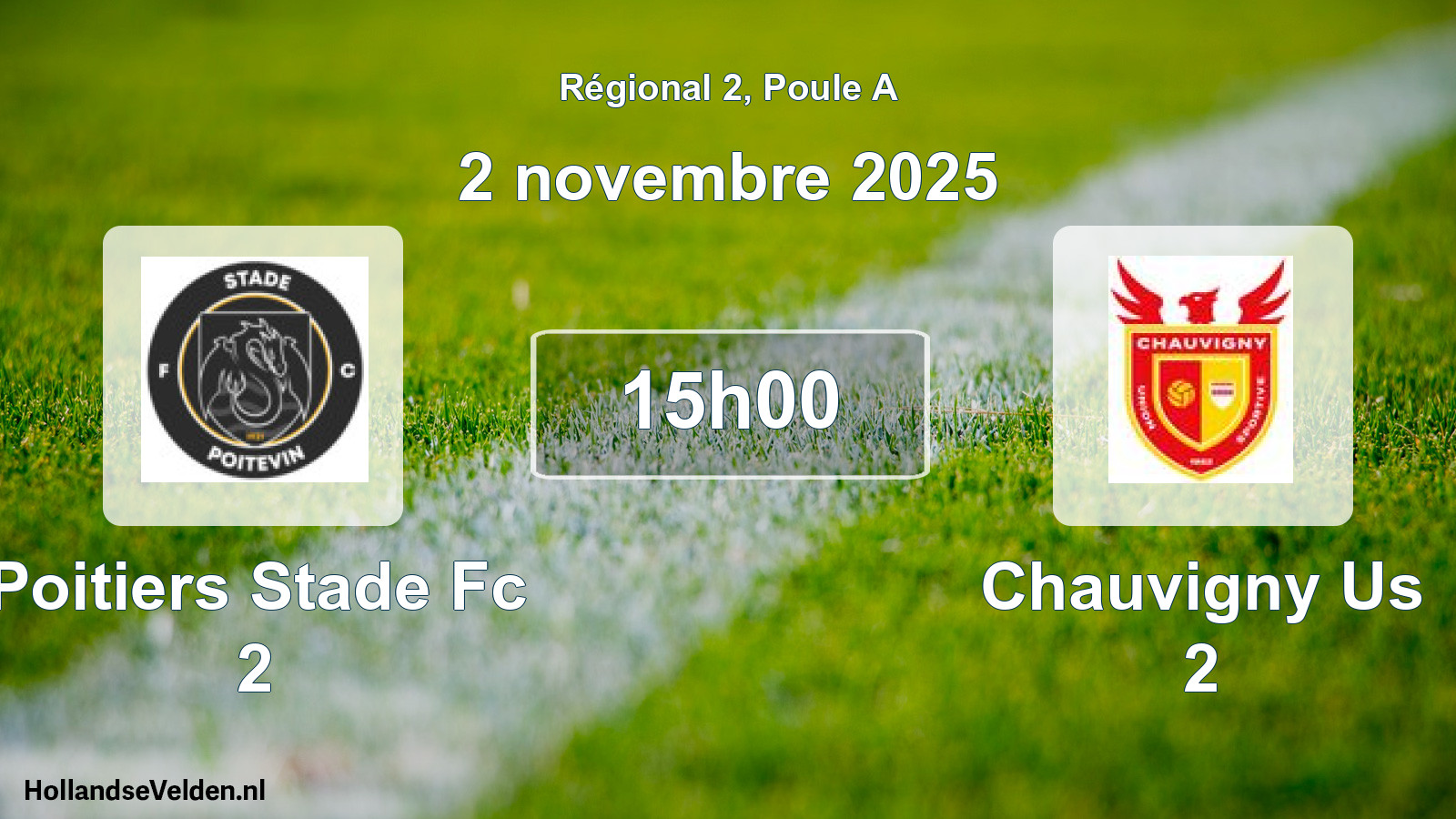 Geplande wedstrijd: Poitiers Stade Fc 2 - Chauvigny Us 2 (2 novembre 2025)