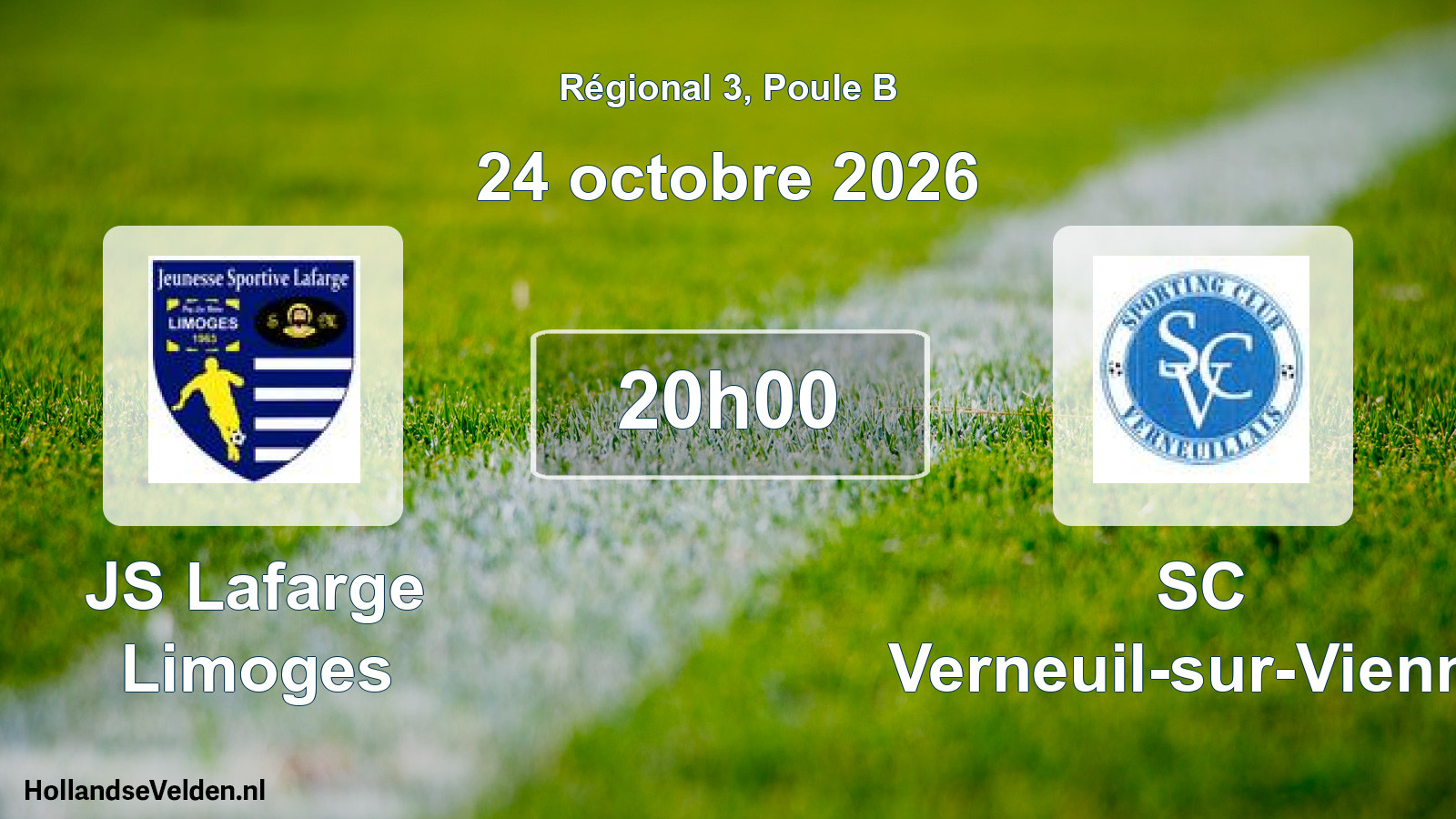 Geplande wedstrijd: JS Lafarge Limoges - SC Verneuil-sur-Vienne (24 oktober 2026)