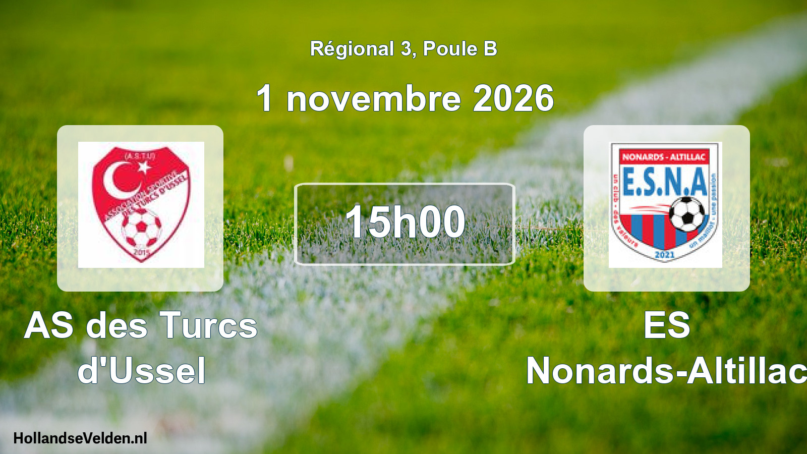Scheduled Match: AS des Turcs d'Ussel - ES Nonards-Altillac (1 November 2026)