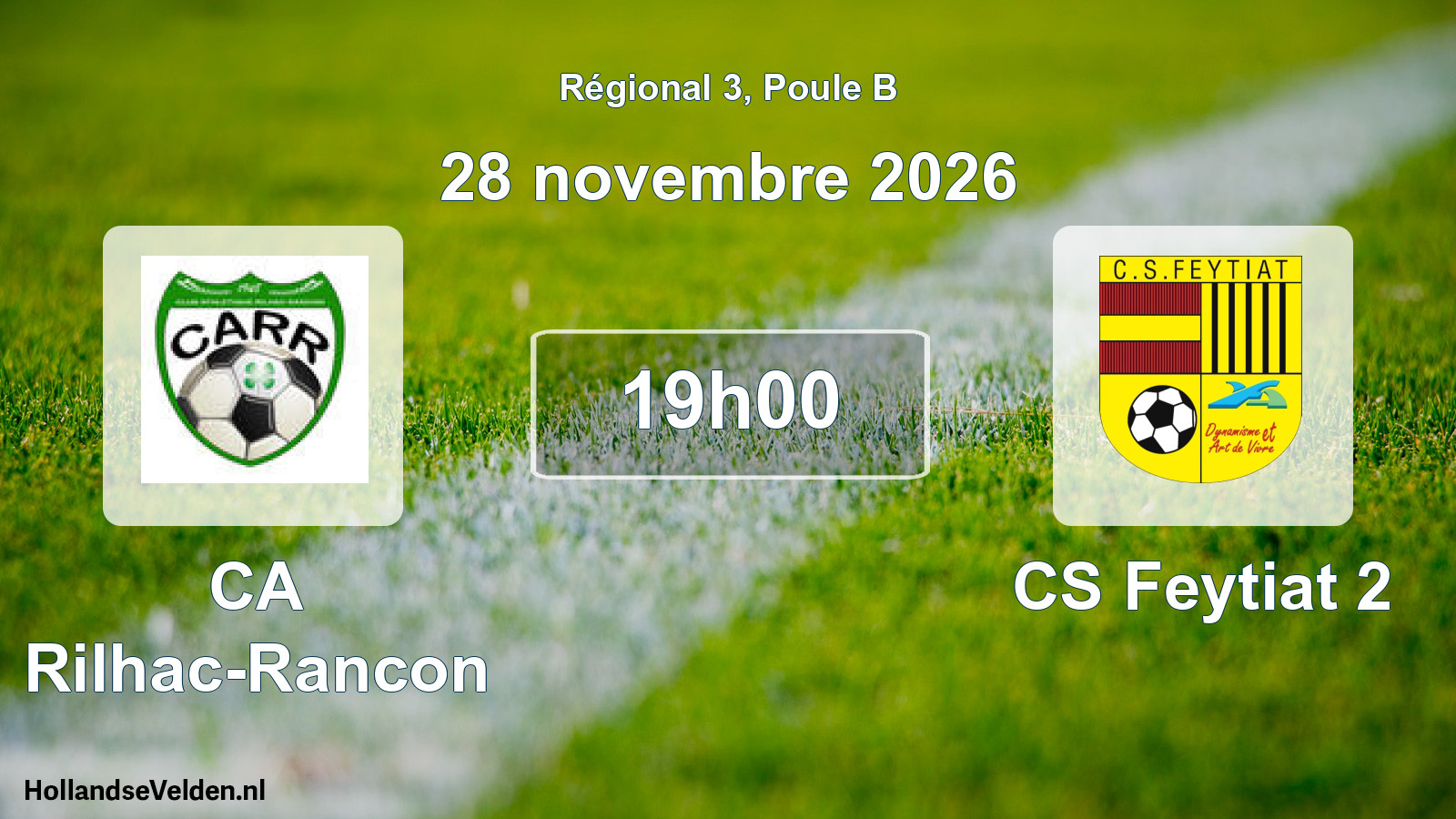 Scheduled Match: CA Rilhac-Rancon - CS Feytiat 2 (28 November 2026)