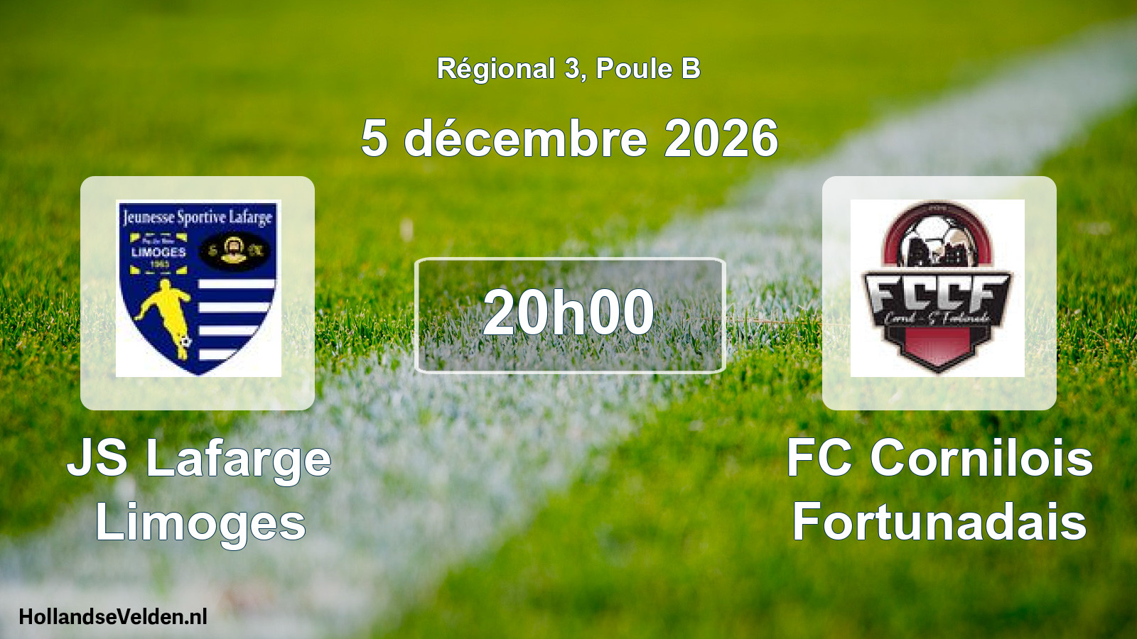 Scheduled Match: JS Lafarge Limoges - FC Cornilois Fortunadais (5 December 2026)