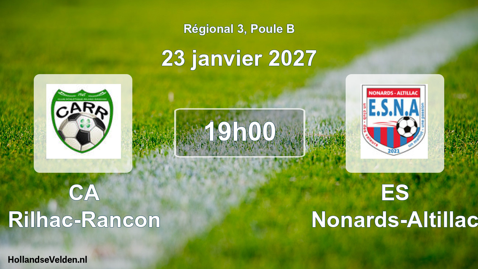 Scheduled Match: CA Rilhac-Rancon - ES Nonards-Altillac (23 January 2027)