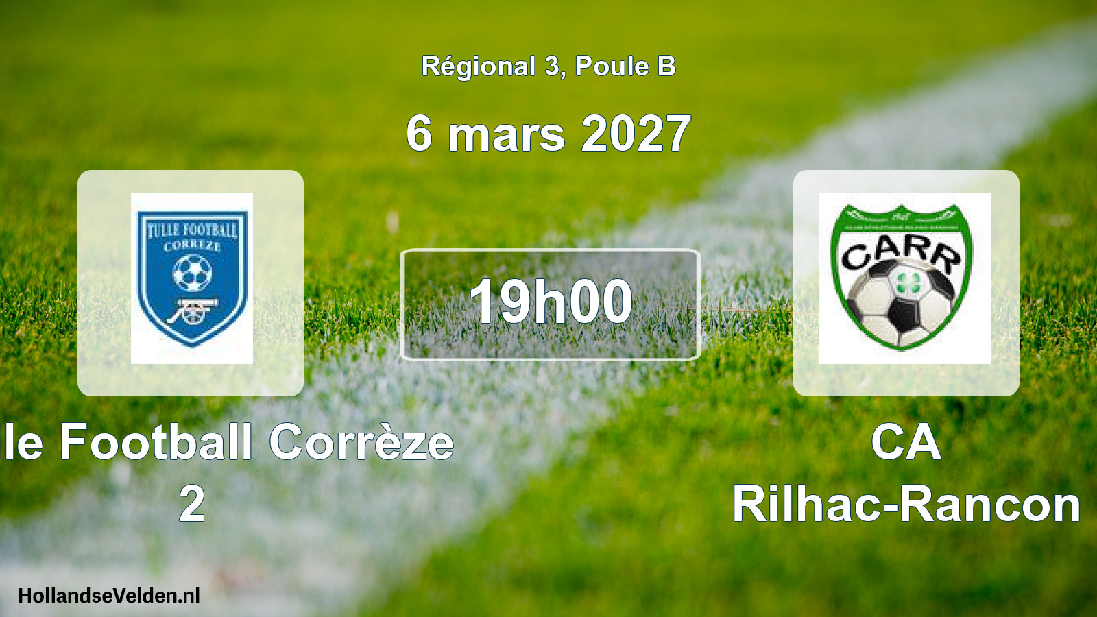 Match programmé: Tulle Football Corrèze 2 - CA Rilhac-Rancon (6 mars 2027)