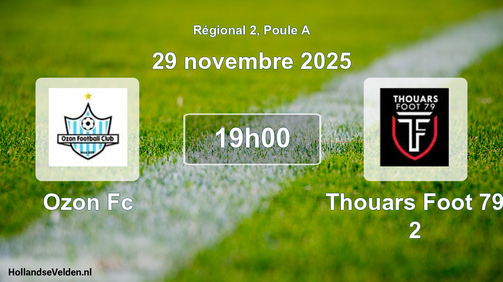 Geplande wedstrijd: Ozon Fc - Thouars Foot 79 2 (29 novembre 2025)