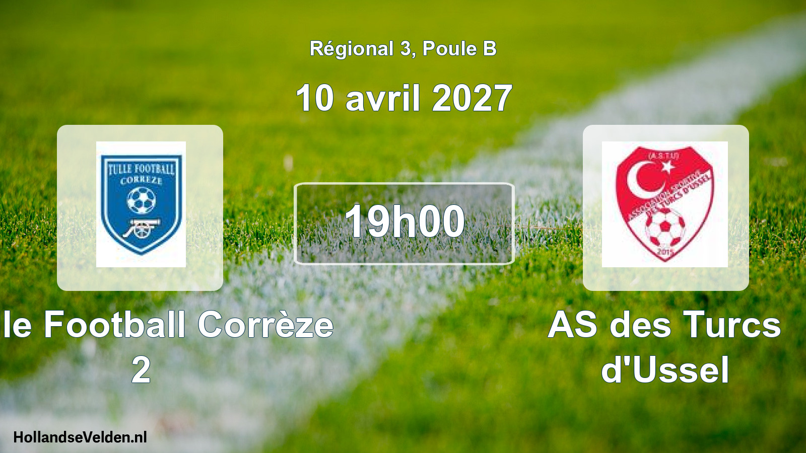 Geplande wedstrijd: Tulle Football Corrèze 2 - AS des Turcs d'Ussel (10 april 2027)