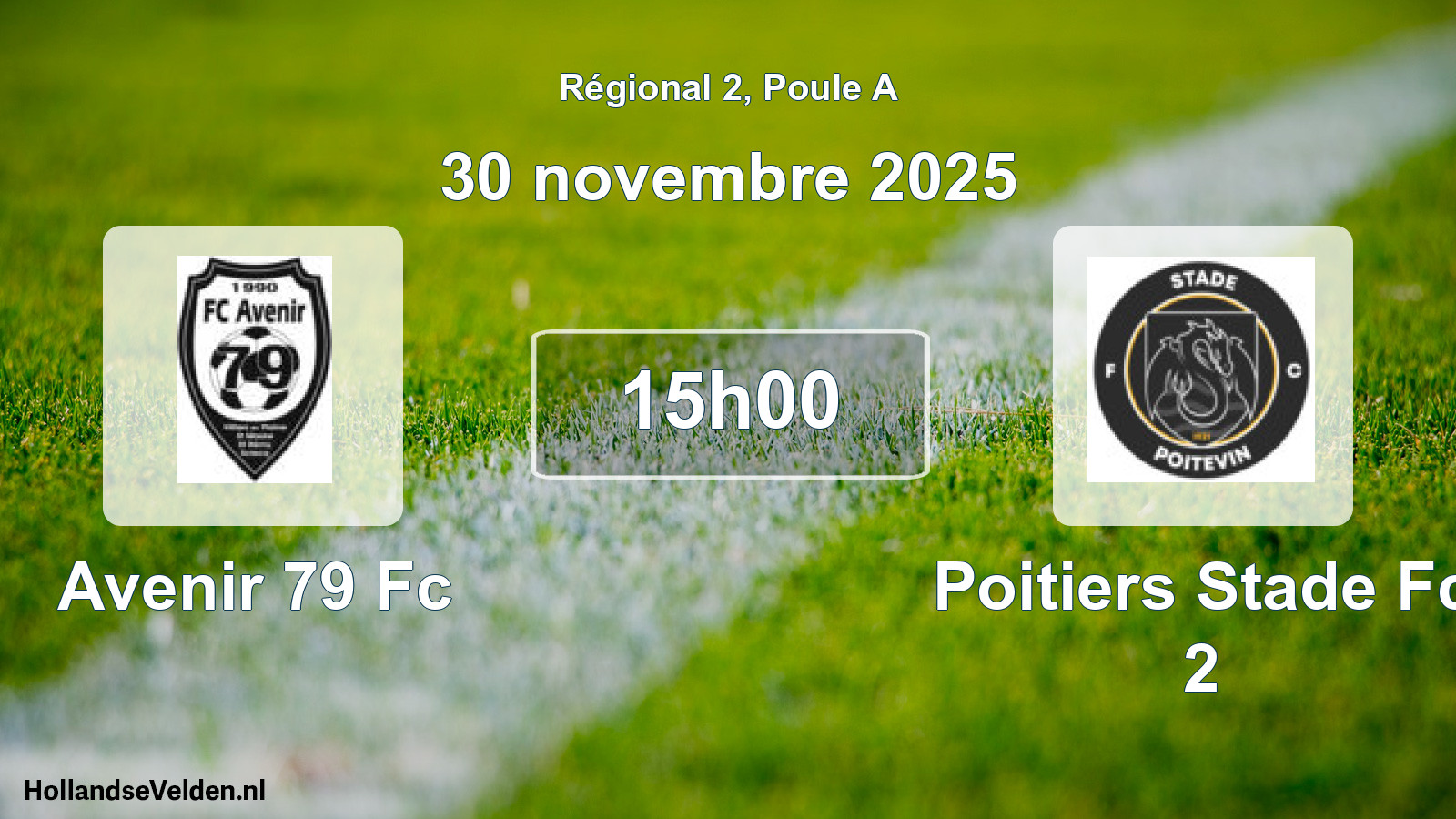 Geplande wedstrijd: Avenir 79 Fc - Poitiers Stade Fc 2 (30 november 2025)