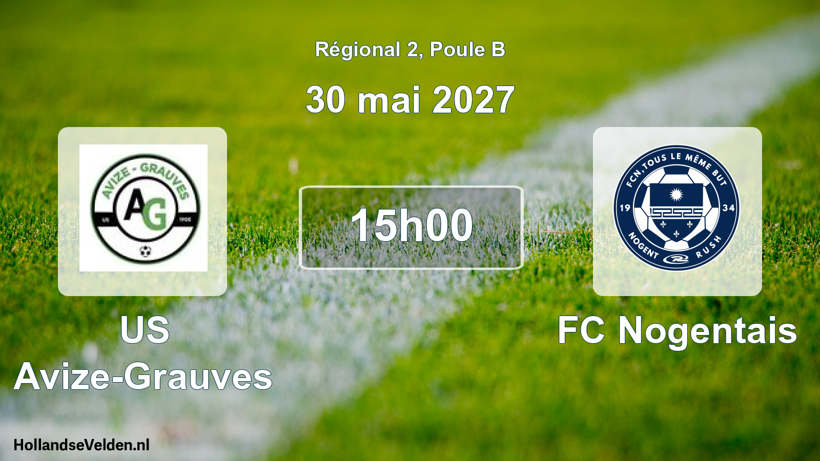 Match programmé: US Avize-Grauves - FC Nogentais (30 mai 2027)