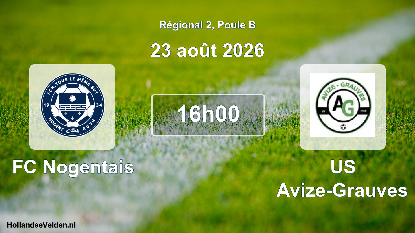 Scheduled Match: FC Nogentais - US Avize-Grauves (23 August 2026)
