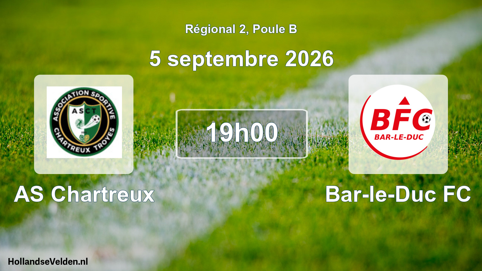 Scheduled Match: AS Chartreux - Bar-le-Duc FC (5 September 2026)