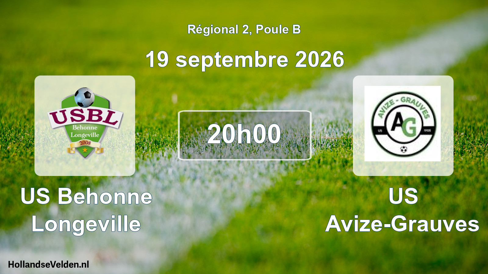 Match programmé: US Behonne Longeville - US Avize-Grauves (19 septembre 2026)
