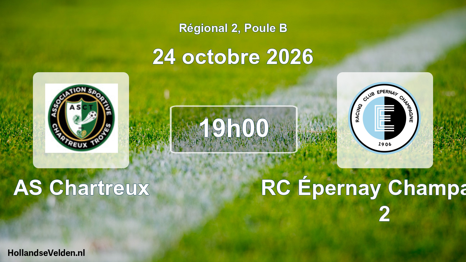 Match programmé: AS Chartreux - RC Épernay Champagne 2 (24 octobre 2026)