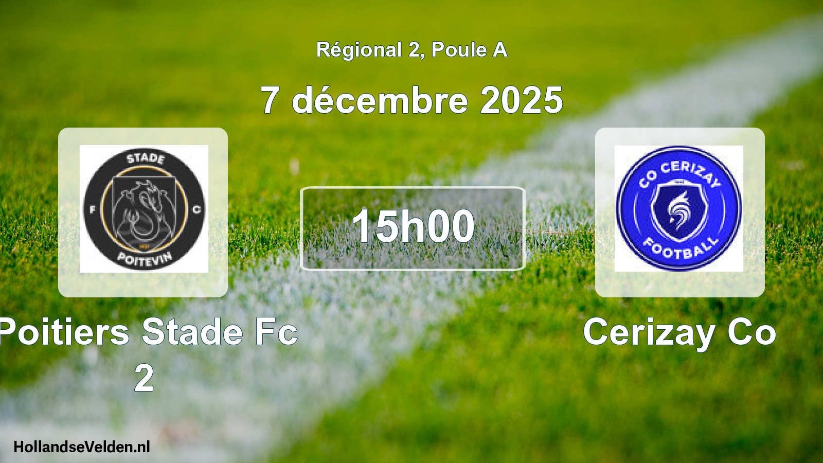Scheduled Match: Poitiers Stade Fc 2 - Cerizay Co (7 December 2025)
