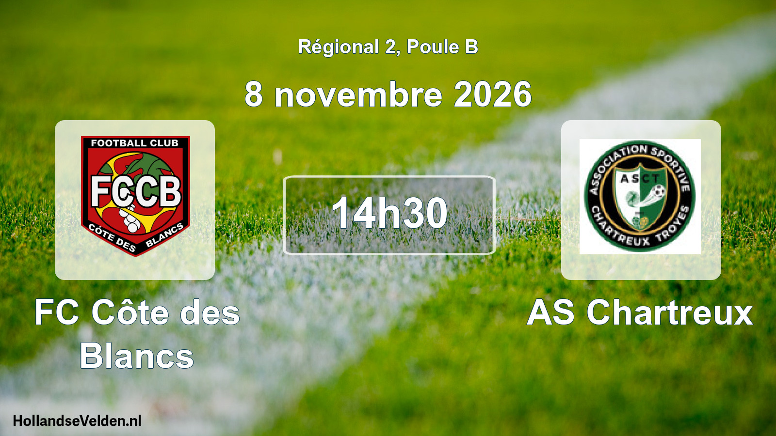 Scheduled Match: FC Côte des Blancs - AS Chartreux (8 November 2026)