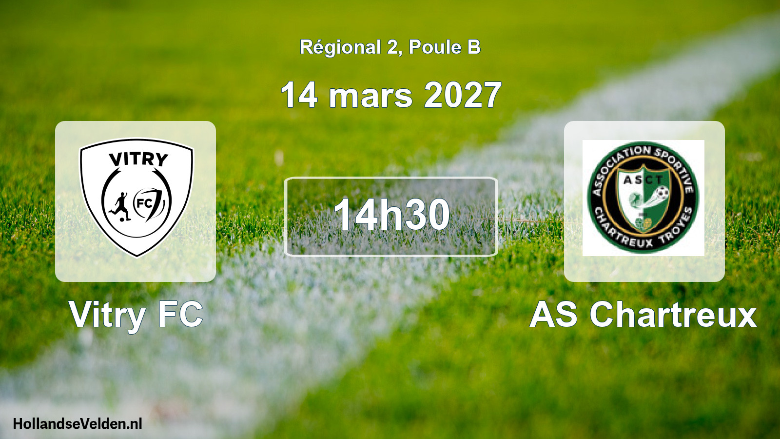 Match programmé: Vitry FC - AS Chartreux (14 mars 2027)