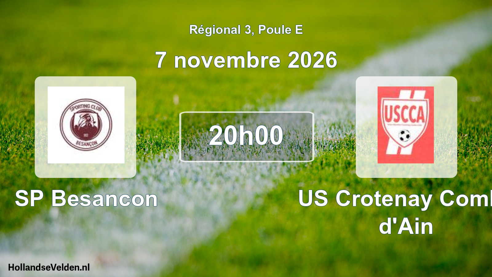 Scheduled Match: SP Besancon - US Crotenay Combe d'Ain (7 November 2026)
