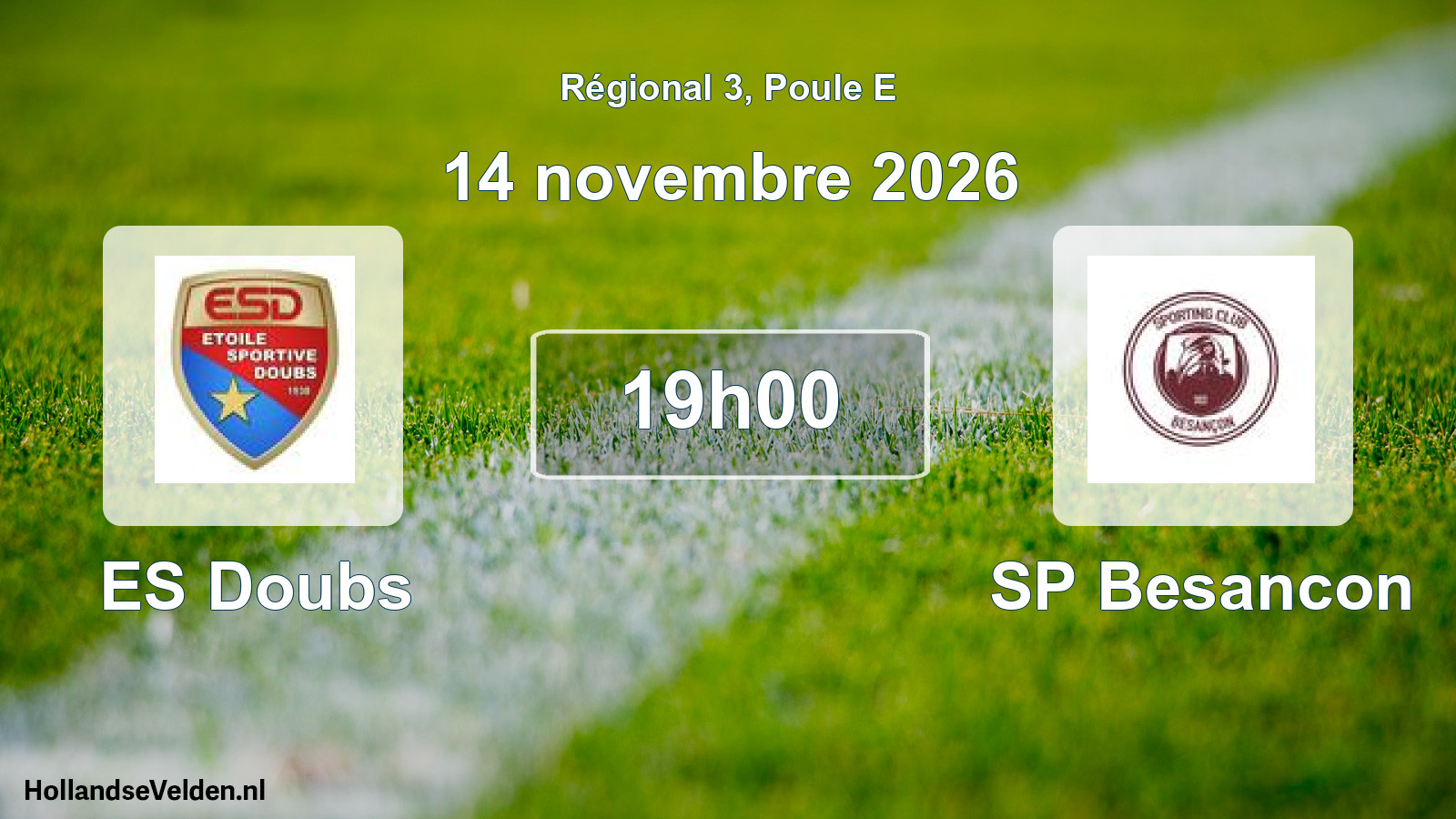 Scheduled Match: ES Doubs - SP Besancon (14 November 2026)