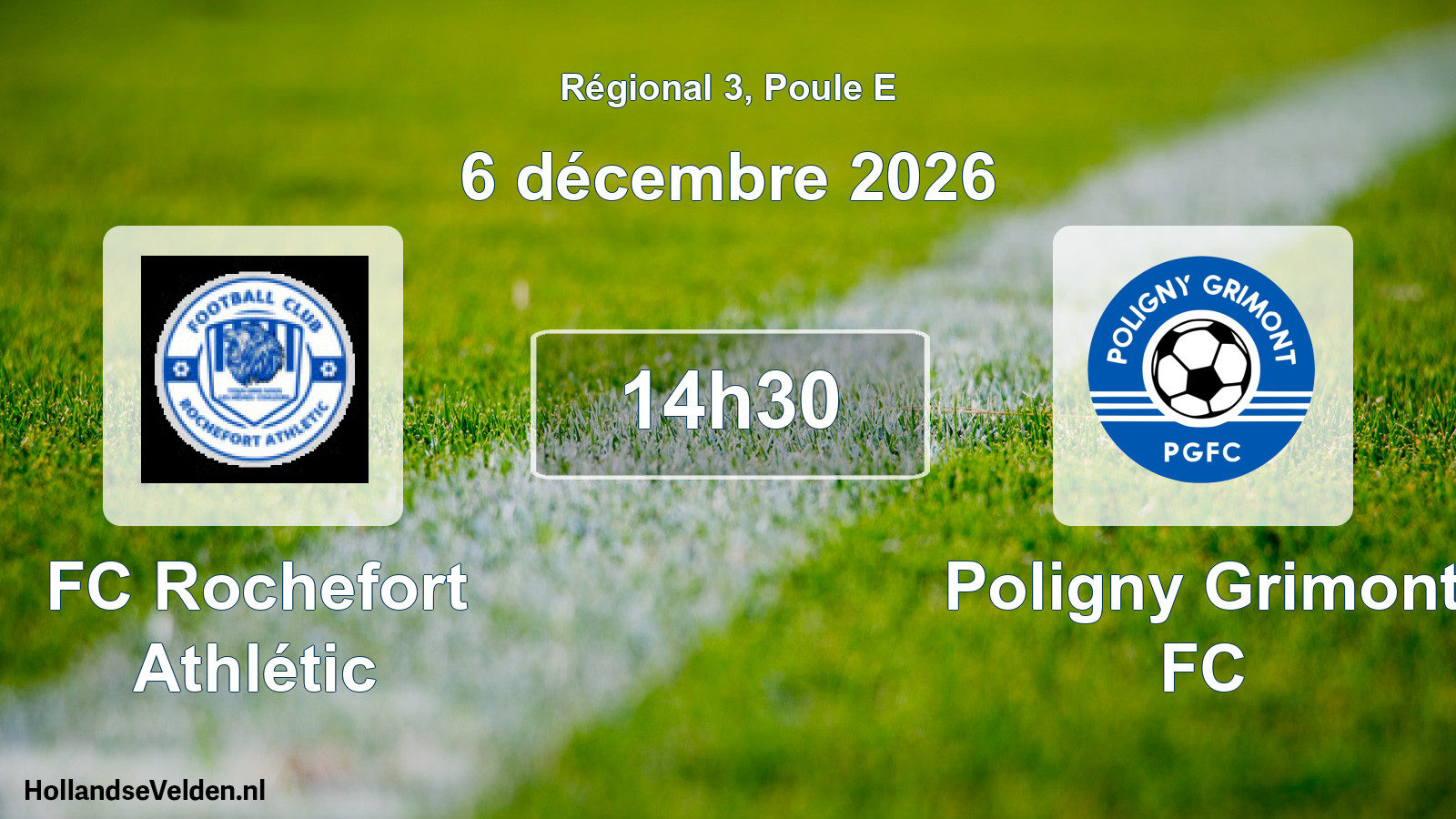 Scheduled Match: FC Rochefort Athlétic - Poligny Grimont FC (6 December 2026)