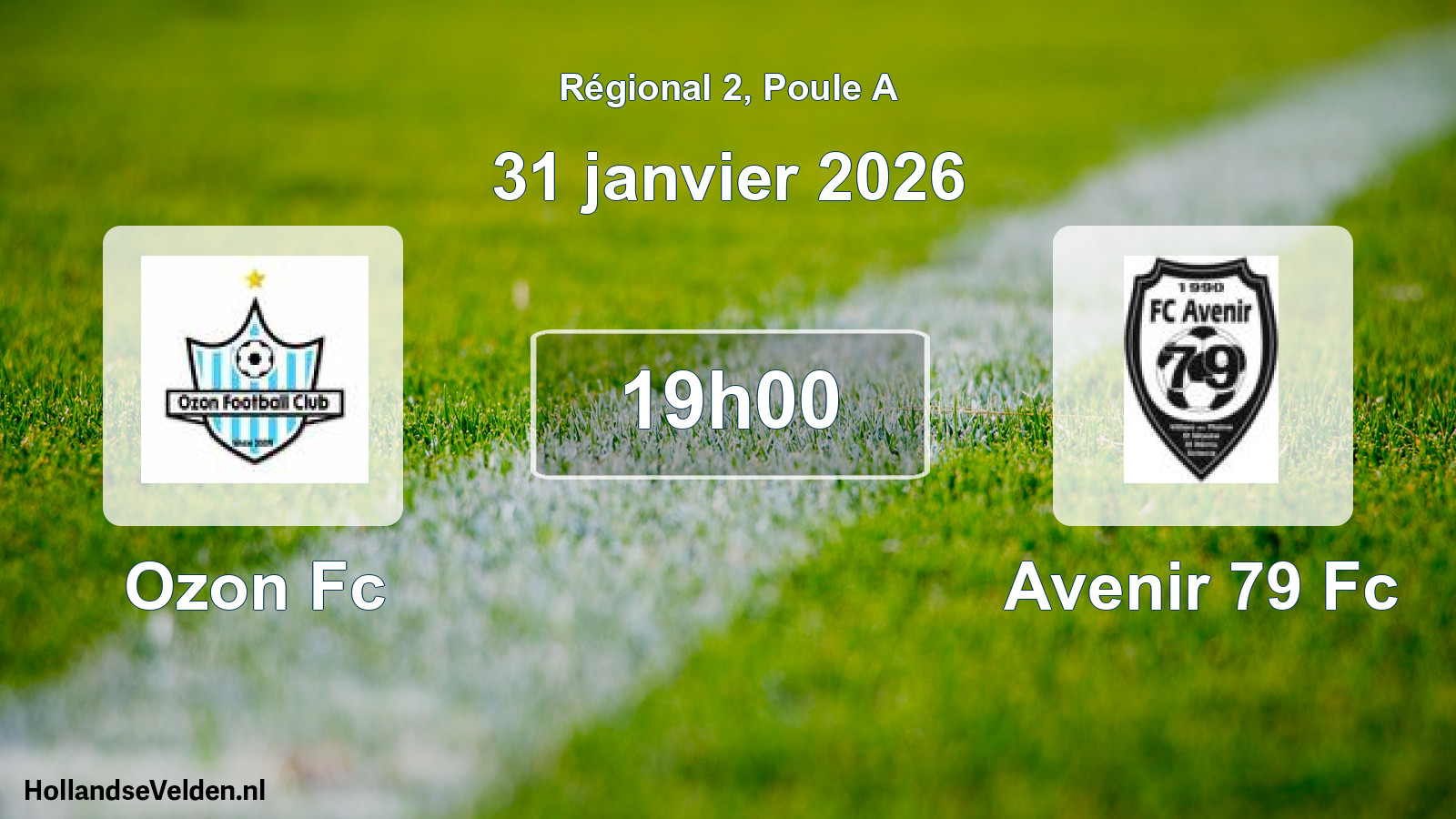 Geplande wedstrijd: Ozon Fc - Avenir 79 Fc (31 januari 2026)