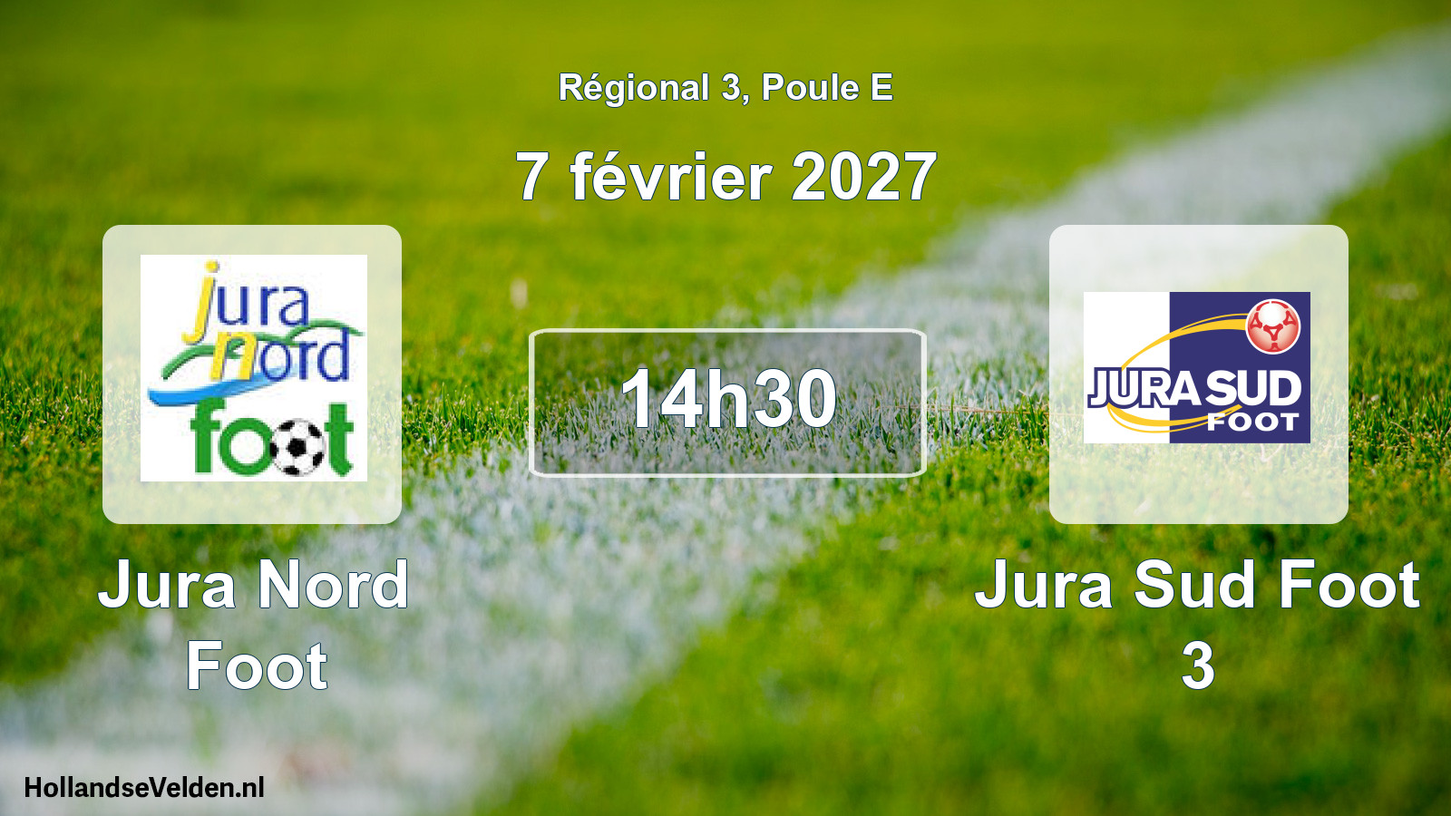 Scheduled Match: Jura Nord Foot - Jura Sud Foot 3 (7 February 2027)