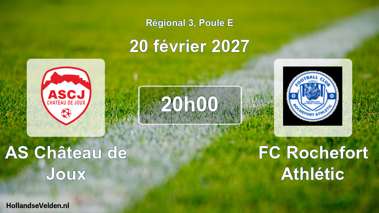 Scheduled Match: AS Château de Joux - FC Rochefort Athlétic (20 February 2027)