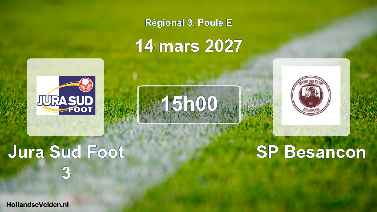 Match programmé: Jura Sud Foot 3 - SP Besancon (14 mars 2027)