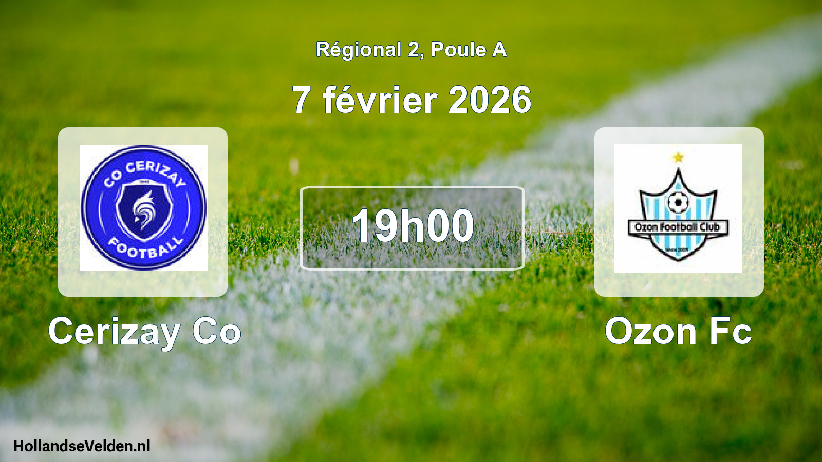Geplande wedstrijd: Cerizay Co - Ozon Fc (7 februari 2026)