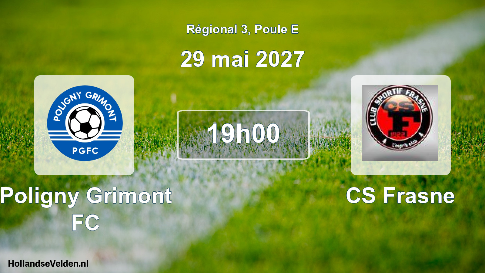 Match programmé: Poligny Grimont FC - CS Frasne (29 mai 2027)