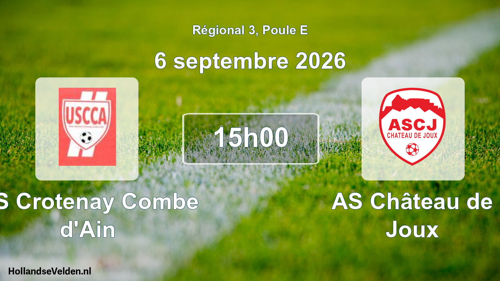 Scheduled Match: US Crotenay Combe d'Ain - AS Château de Joux (6 September 2026)