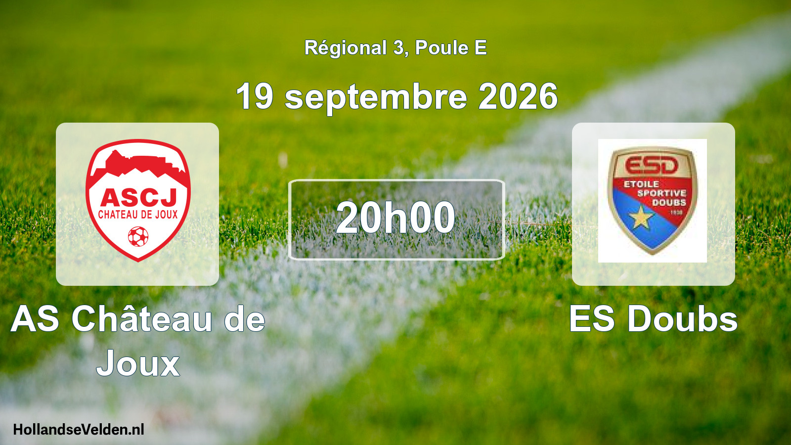 Scheduled Match: AS Château de Joux - ES Doubs (19 September 2026)