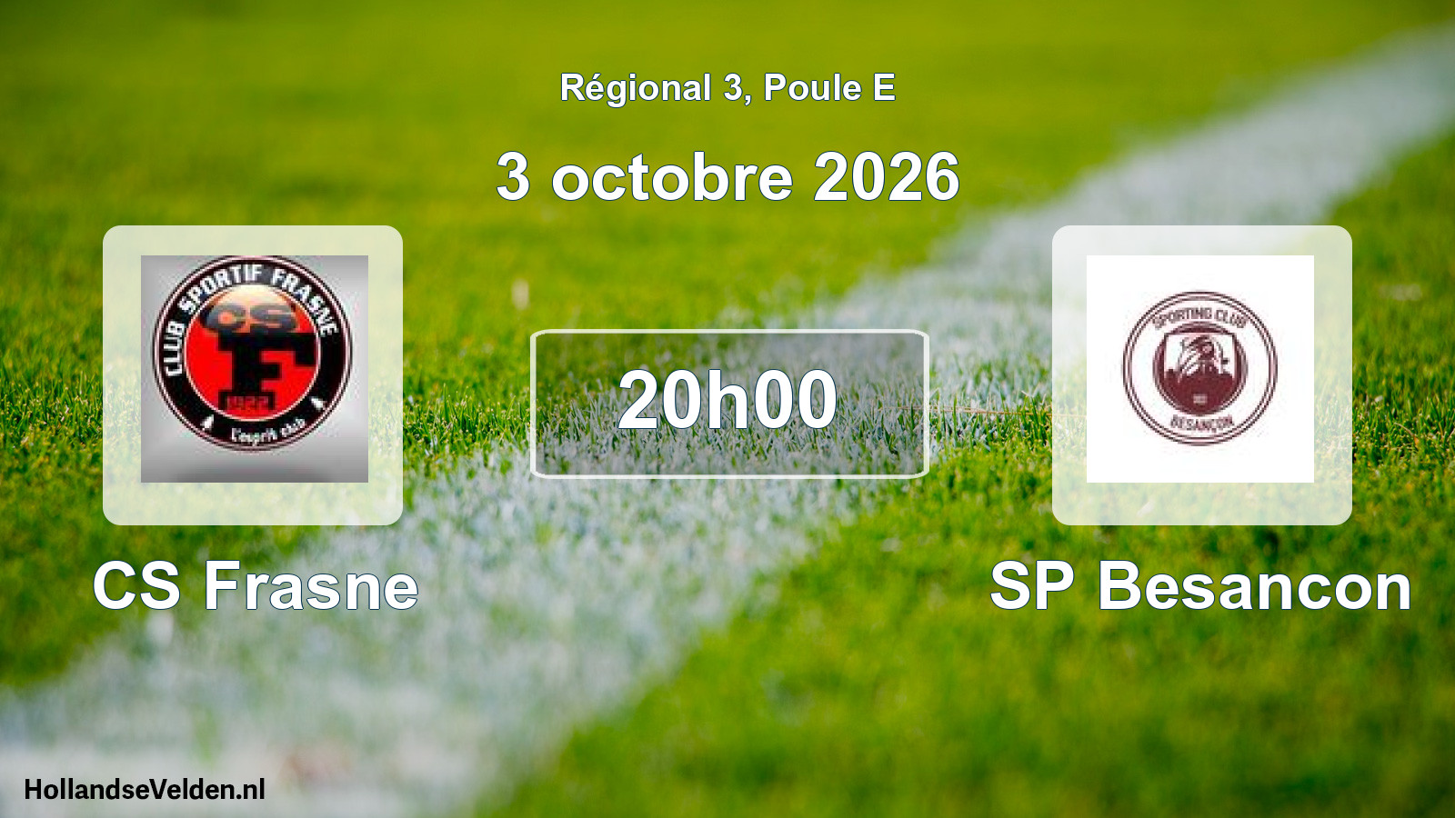 Geplande wedstrijd: CS Frasne - SP Besancon (3 oktober 2026)
