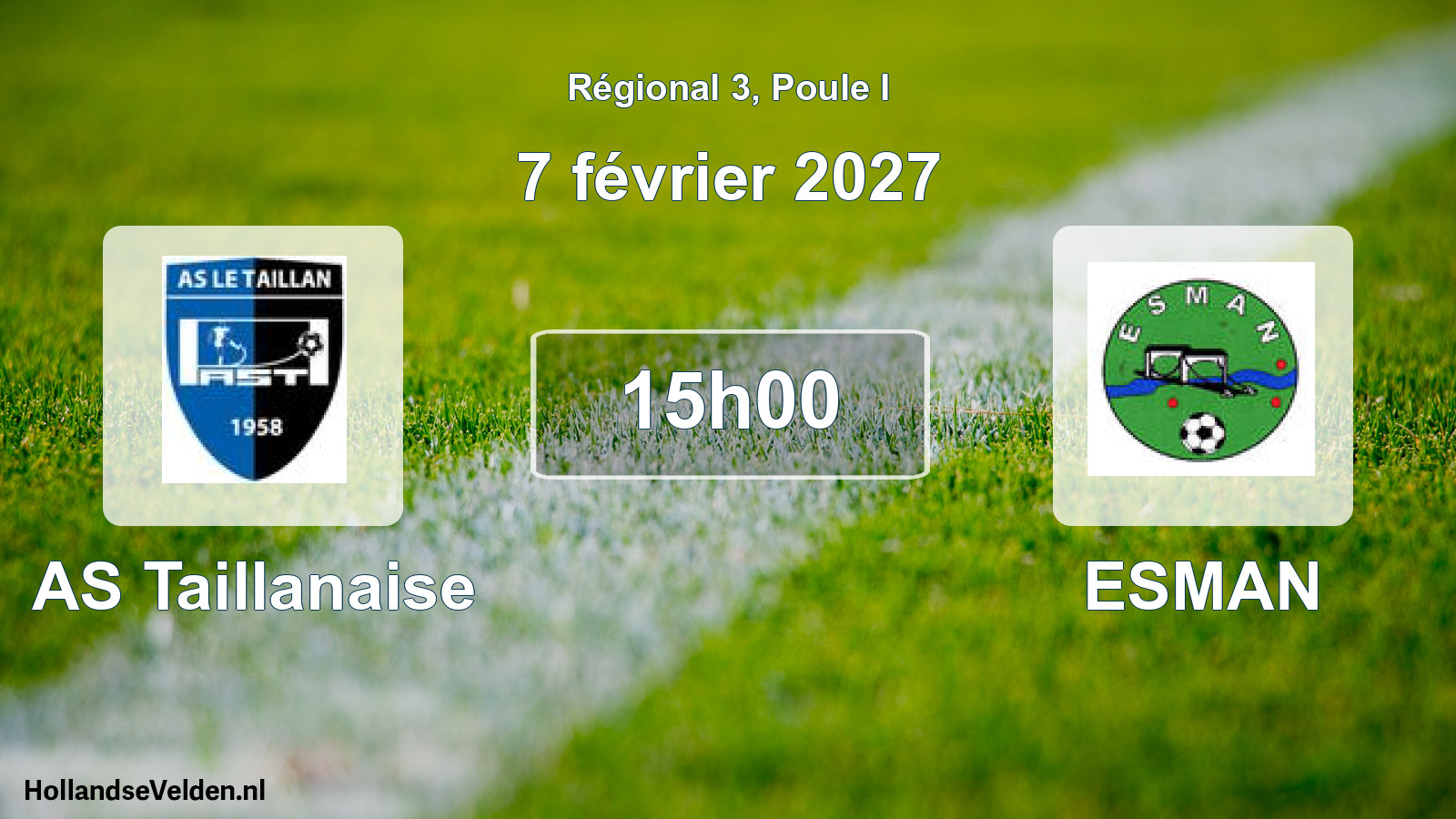 Scheduled Match: AS Taillanaise - ESMAN (7 February 2027)