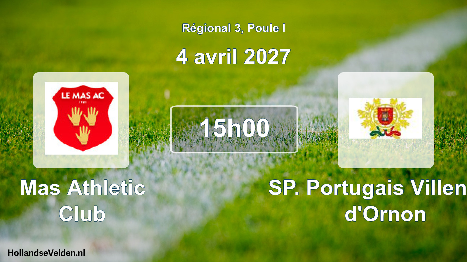 Scheduled Match: Mas Athletic Club - SP. Portugais Villenave d'Ornon (4 April 2027)