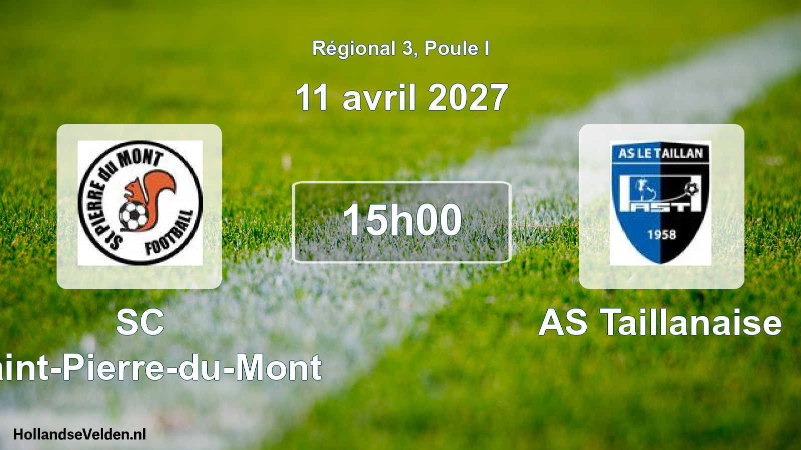 Match programmé: SC Saint-Pierre-du-Mont - AS Taillanaise (11 avril 2027)