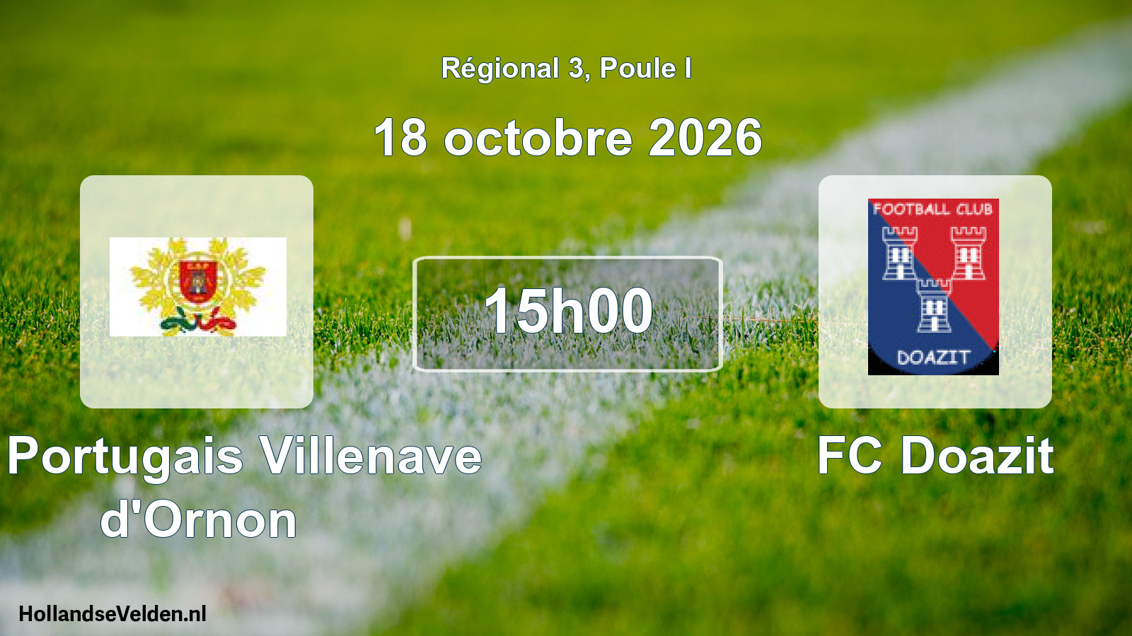Scheduled Match: SP. Portugais Villenave d'Ornon - FC Doazit (18 October 2026)