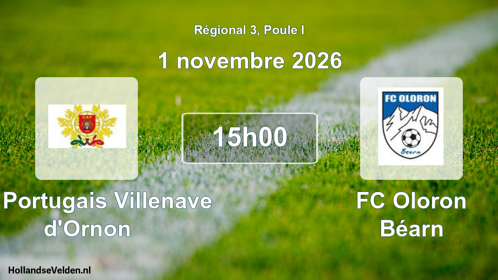 Scheduled Match: SP. Portugais Villenave d'Ornon - FC Oloron Béarn (1 November 2026)