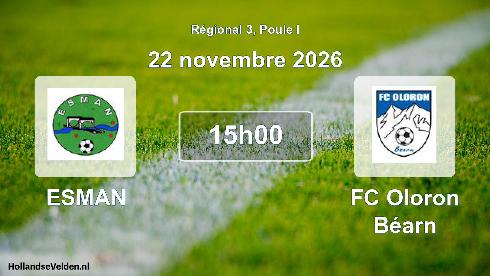 Scheduled Match: ESMAN - FC Oloron Béarn (22 November 2026)