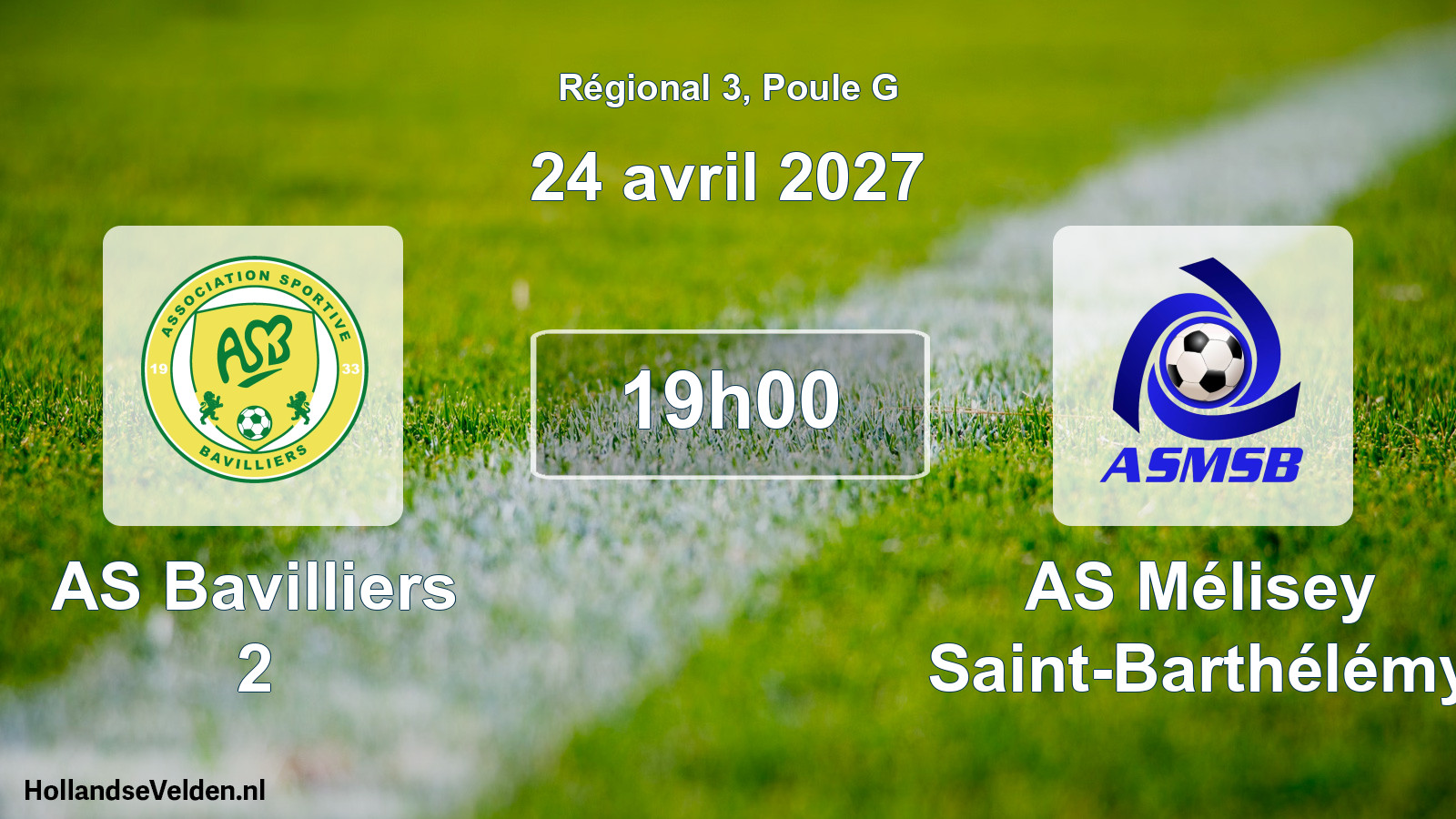 Scheduled Match: AS Bavilliers 2 - AS Mélisey Saint-Barthélémy (24 April 2027)